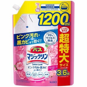 バスマジックリン お風呂用洗剤 スーパークリーン アロマローズ 詰め替え スパウト大 ( 1200ml )/ バスマジックリン/