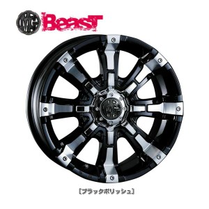 CRIMSON MG BEAST クリムソン エムジー ビースト 200系 ハイエース 7.0J-16 +38 6H139.7 ブラックポリッシュ ４本セット 送料無料