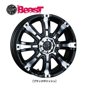 CRIMSON MG BEAST クリムソン エムジー ビースト for K-CAR 軽商用車 4.0J-12 +42 4H100 ブラックポリッシュ ４本セット 送料無料