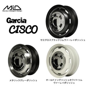 マルカサービス MiD Garcia CISCO ガルシア シスコ 軽自動車 4.5J-15 +45 4H100 選べるホイールカラー お得な４本セット 送料無料