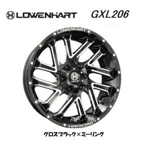 LOWENHART レーベンハート GXL206 200系 ハイエース 6.5J-16 +38 6H139.7 グロスブラック×ミーリング お得な４本SET 送料無料