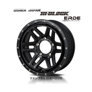 Japan 三陽 HI BLOCK ERDE ハイブロック エルデ JA/JB系 ジムニー 5.5J-16 +22 5H139.7 サテンブラック/ミーリング お得な４本SET 送料無