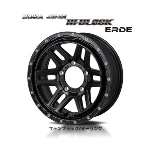 Japan 三陽 HI BLOCK ERDE ハイブロック エルデ JB系 ジムニー シエラ 6.0J-16 -5 5H139.7 サテンブラック/ミーリング お得な４本SET 送