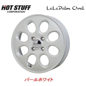 HOT STUFF LaLa Palm Oval ホットスタッフ ララパーム オーバル プロボックス 5.0J-14 +35/+45 4H100 パールホワイト お得な４本セット 