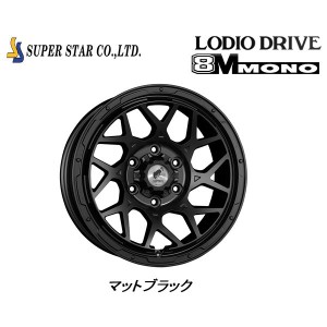 スーパースター LODIODRIVE 8M MONO ロディオドライブ ハチエムモノ 200系 ハイエース 6.5J-16 +38 6H139.7 マットブラック お得な４本セ