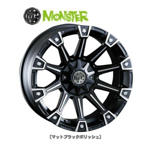 CRIMSON MG MONSTER クリムソン エムジー モンスター 7.0J-16 +35 10Hマルチ 5H114.3/5H127 マットブラックポリッシュ ４本セット 送料無