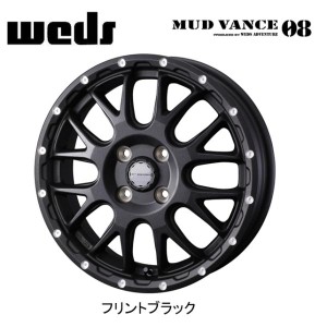 WEDS ADVENTURE MUD VANCE 08 ウェッズ マッドヴァンス ゼロエイト 軽トラック 4.0J-12 +40 4H100 フリントブラック お得な４本セット 送