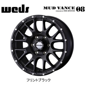 WEDS ADVENTURE MUD VANCE 08 ウェッズ マッドヴァンス ゼロエイト 200系ハイエース 6.5J-16 +38 6H139.7 フリントブラック お得な４本セ