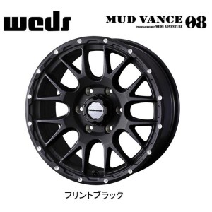 WEDS ADVENTURE MUD VANCE 08 ウェッズ マッドヴァンス ゼロエイト 200系ハイエース 6.0J-15 +33 6H139.7 フリントブラック お得な４本セ