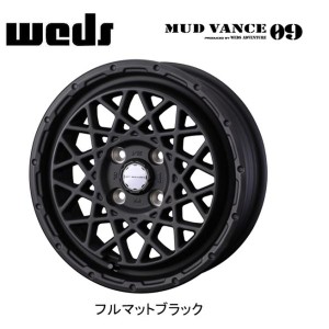 WEDS ADVENTURE MUD VANCE 09 ウェッズ マッドヴァンス ゼロナイン 軽トラック 4.0J-12 +40 4H100 フルマットブラック お得な４本セット 