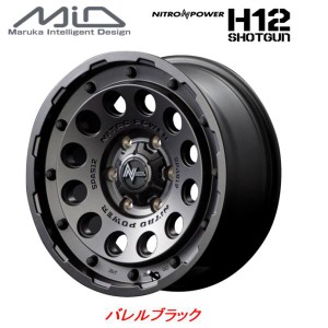 マルカサービス NITRO POWER H12 SHOTGUN ショットガン 200系 ハイエース 6.5J-16 +38 6H139.7 バレルブラック お得な４本セット 送料無