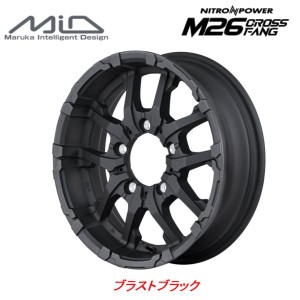 マルカサービス NITRO POWER M26 CROSS FANG クロスファング ジムニー 5.5J-16 +20 5H139.7 ブラストブラック お得な４本セット 送料無料