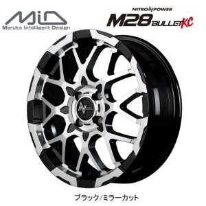 マルカサービス ナイトロパワー M28 バレット KC 軽自動車 5.0J-15 +48 4H100 ブラック/ ミラーカット お得な４本SET 送料無料