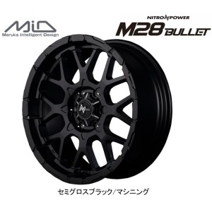 マルカサービス ナイトロパワー M28 バレット ハイエース NV350 6.5J-16 +38/+48 6H139.7 セミグロスブラック/マシニング お得な４本SET 