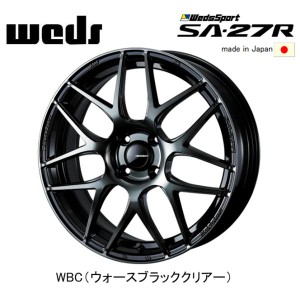 WedsSport SA-27R ウェッズ スポーツ エスエーニーナナアール 6.0J-15 +38/+48 4H100 ウォースブラッククリアー WBC 日本製 お得な４本SE