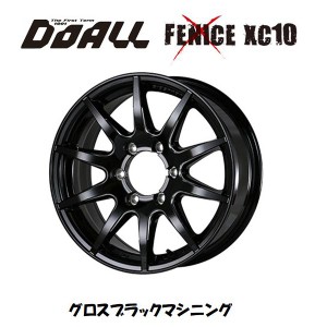 DOALL Fenice X XC10 フェニーチェ クロス XC テン 150 プラド ハイラックス 8.0J-17 +20 6H139.7 グロスブラックマシニング お得な４本S