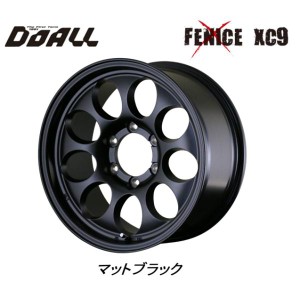 DOALL Fenice X XC9 フェニーチェ クロス エックスシ— ナイン 150プラド 120ハイラックス 8.0J-17 +20 6H139.7 マットブラック お得な４