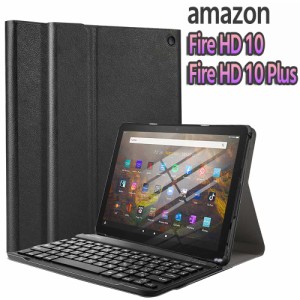 Amazon Fire HD 10 2021 / Fire HD 10 Plus 2021 キーボード付きケース Bluetooth キーボード US配列 日本語かな入力可能