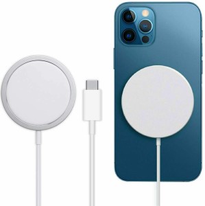 Type-c ワイヤレス 充電器 磁気 QI 急速充電器 アルミ合金 (iPhone12シリーズ対応) 無線充電器 15W/10Ｗ/7.5W その他Qi対応機種 マグネッ