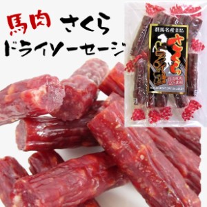 カルパス 群馬さくらドライソーセージ55g×5袋 馬肉ソーセージ サラミ ジャーキー おつまみ 珍味 燻製 酒のつまみ ビールに合う 馬肉 個