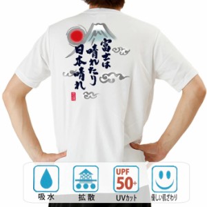 おもしろ ドライtシャツ 半袖 富士は晴れたり おもしろ 面白いtシャツ 漢字 ふざけtシャツ メッセージ メッセージtシャツ メンズ レディ