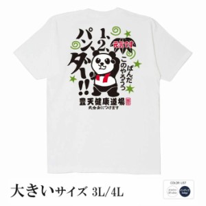 おもしろ tシャツ おもしろtシャツ 大きいサイズ 1、2、パン、ダー！ 面白いtシャツ 漢字 ふざけtシャツ メッセージ メッセージtシャツ 