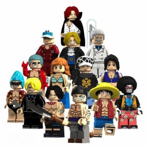 ワンピースブロックおもちゃ LEGO互換品 14点セット ルフィ サンジ 組立 玩具 おもちゃ ミニフィギュア 漫画 アニメキャラクター レゴ 互