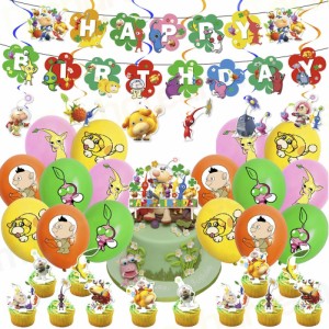 ピクミン 誕生日 飾り付け バルーンセット Pikmin バースデー セット HAPPY BIRTHDAY 誕生日 風船 飾り 誕生日飾り 男の子 女の子人気ゲ