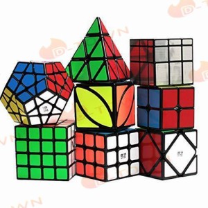 8点セットルービックスキューブパズル専門教育玩具簡単に回してスムーズに明るい色安全、無味学習＆教育パズルキューブおもちゃ