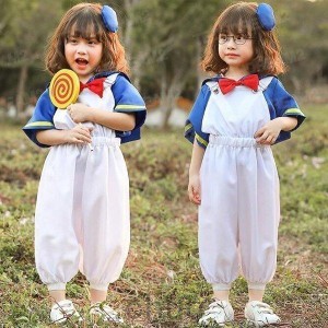 ドナルドダック コスプレ衣装 セーラー服 親子 ハロウィン コスプレ コスチューム サロペット 仮装 変装 子供用 キッズ 女の子 カジュア