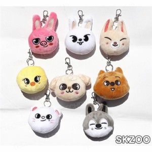 KZOOグッズ Stray Kids キーリング ぬいぐるみ ストレイキッズ キャラクターグッズ 全員 K-POP 韓国 キーホルダー 応援 小物 8点セット