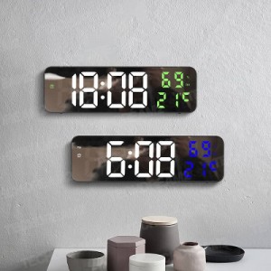 バッテリーデジタル時計 LED アラーム USB デジタル時計 |USB LED電子壁掛け時計 電子目覚まし時計 デジタル時計 大きな表示画面は時間/
