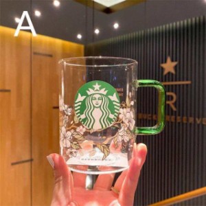 Starbucks スターバックス ガラス マグカップ クリア カップ ミルク コーヒー 紅茶 お茶 限定 スタバ シンプル プレゼント ギフト 13タイ