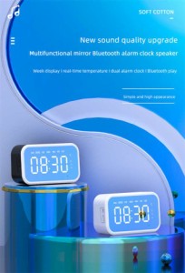 スピーカー ワイヤレススピーカー ラジオ bluetooth5.0 ブルートゥーススピーカー スマホ対応  ポータブル ゥース ハンズフリー 鏡 ミラ