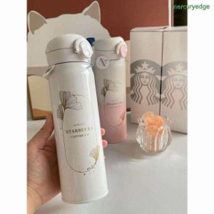 2023 スターバックス Starbucks 水筒 魔法瓶 ステンレスボトル【荷塘月色】水筒 500ml 保冷保温 直飲み プレゼント お祝い おしゃれ