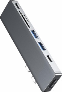 Macbook ハブ Macbook Air Pro ハブ 超軽量 7ポート USB C ハブ USB Type C ハブ USB C HDMI 4K出力 PD充電 変換アダプタ