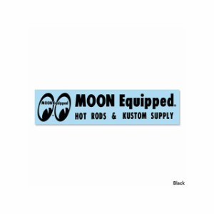 ムーンアイズ MQD-034 MOON Equipped ロゴ ステッカー（ブラック） MOONEYES 日用品