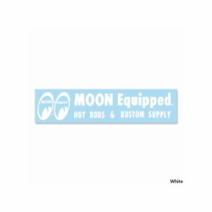 ムーンアイズ MQD-034 MOON Equipped ロゴ ステッカー（ホワイト） MOONEYES 日用品