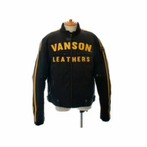 バンソン 2021-2022秋冬モデル VS21107W ライダースジャケット（ブラック/イエロー） サイズ：L VANSON バイク