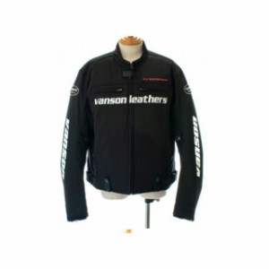 バンソン 2021-2022秋冬モデル TVS2109W ライダースジャケット（ブラック/ホワイト） サイズ：L VANSON バイク
