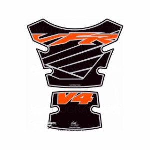 モトグラフィックス VFR800 タンクパッド ブラック/オレンジ MOTOGRAFIX バイク