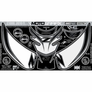 モトグラフィックス Z1000 ボディパッド ニー/タンクパッド ホワイト/ブラック MOTOGRAFIX バイク