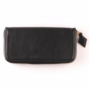 SHM LEATHER WALLET ロング プレーン（ブラック） SHM 日用品