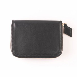 SHM LEATHER WALLET ミドル プレーン（ブラック） SHM 日用品