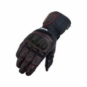 ヒットエアー Glove W8 透湿防水ウィンターグローブ（ブラック/レッド） サイズ：L hit air バイク