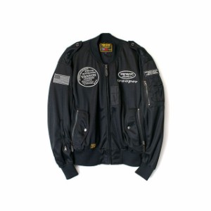 バンソン 2022春夏モデル TVS2202S メッシュMA-1ジャケット（ブラック/ホワイト） サイズ：L VANSON バイク