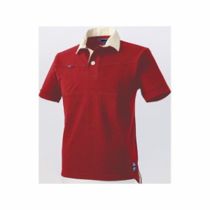 中国産業 DOG 1254-16 半袖ラガーシャツ（赤） サイズ：M chusan バイク