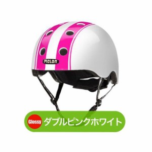 Melonhelmets（自転車） ダブルピンクホワイト サイズ：XL-XXL Melonhelmets 自転車