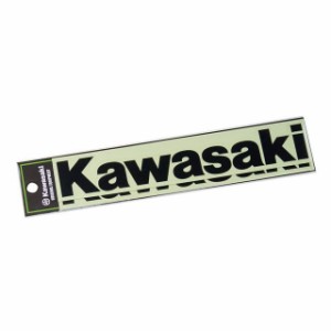 カワサキ ロゴカッティングステッカー（L） ブラック KAWASAKI 日用品