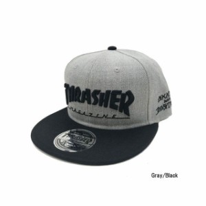 スラッシャー THR-C03 MAG LOGO フラットバイザーキャップ（グレー/ブラック） THRASHER バイク